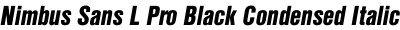 Nimbus Sans L Pro Black Condensed Italic